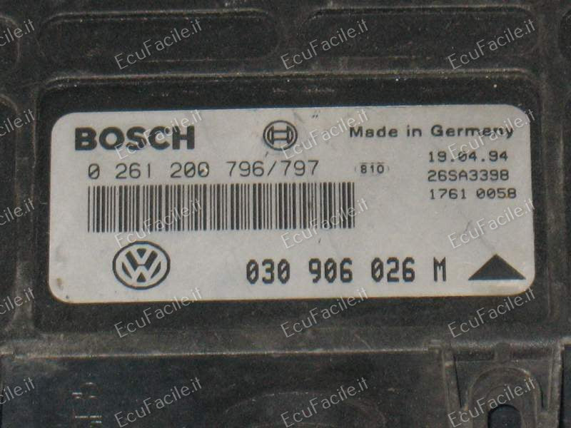 Centralina Motore ECU Volkswagen Polo 1.0 AAU – Bosch 0261200796 / 0261200797 / 030906026M