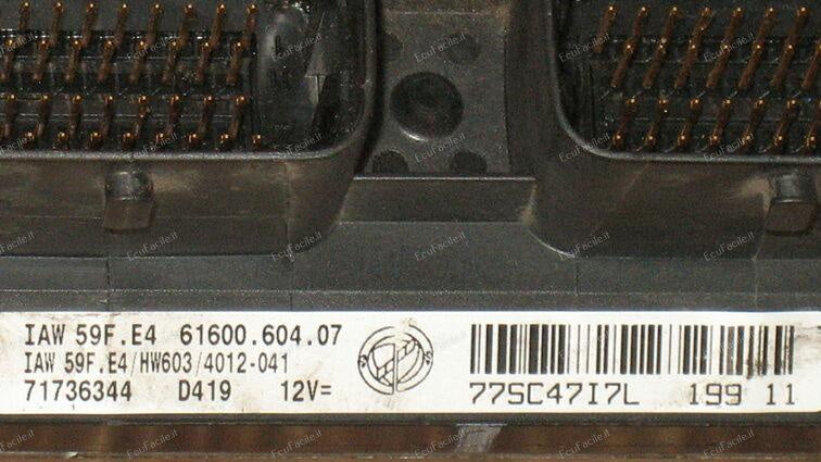 ECU FIAT PUNTO 188 IAW 59F.E4 HW603 IAW59FE4 HW603 71736344