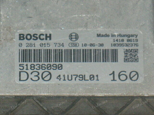 ECU CENTRALINA FIAT DUCATO 3.0 0281015734 EDC 16C39-5.A7 51836090