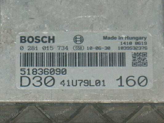 ECU CENTRALINA FIAT DUCATO 3.0 0281015734 EDC 16C39-5.A7 51836090