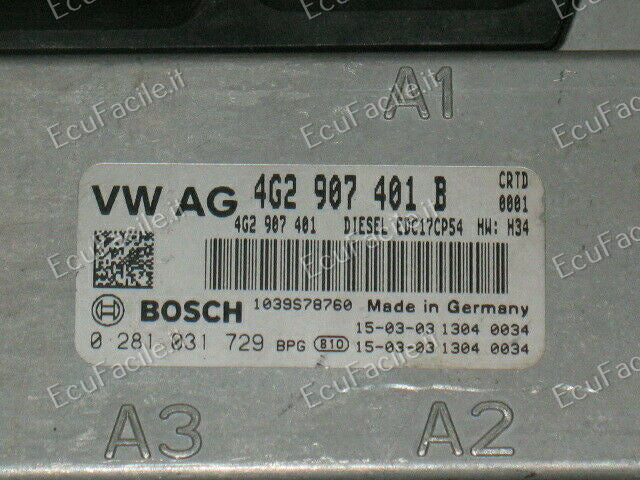 ECU CENTRALINA AUDI A6 A7 3.0TDI 0281031729 4G2907401B EDC17CP54