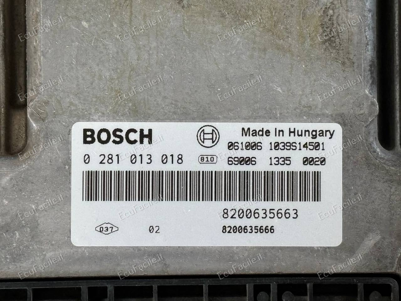 Renault Master 2.5DCI 0281013018 EDC 16C36-3.1 1037379659 1037382405