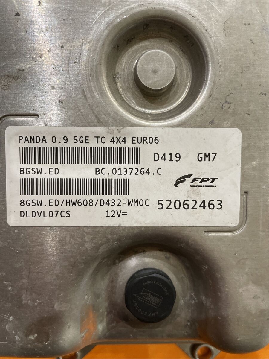 CENTRALINA MOTORE ECU FIAT PANDA 4X4 2017 0.9 FPT 52062463 8GSW.ED