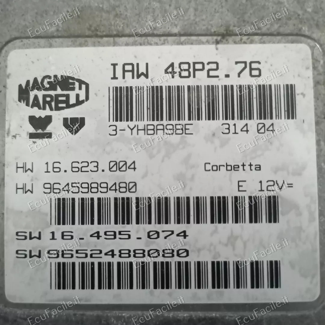 ECU Peugeot 106 206 Citroen C2 2003 IAW 48P2.76 9643707380