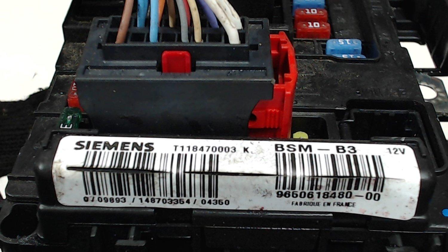 ECU FISIBILI BSI BSM B3 CITROEN C2 T118470003K 9650618480