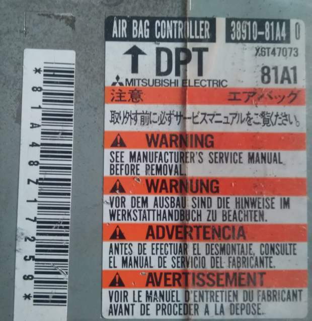 Centralita Airbags 3891081A4 SUZUKI JIMNY (FJ) 1.3 16V 81A1