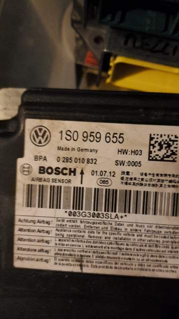 AIRBAG Seat Mii Citigo VW Bosch 0285010832 1S0959655 2011-2017
