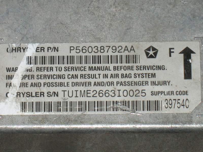 AIRBAG Jeep Grand Cherokee 2.7 CRD 2004 CHRYSLER P56038792AA