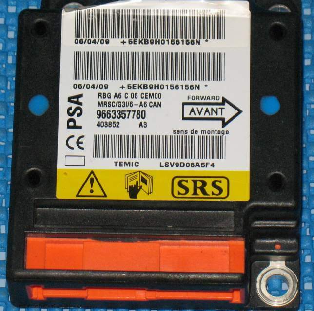 Ecu airbag citroen c2 9663357780 1.4 benzina