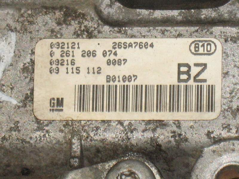 ECU OPEL CORSA C 1.2 Z12XE BOSCH 0 261 206 074 0261206074 ME7.6H4
