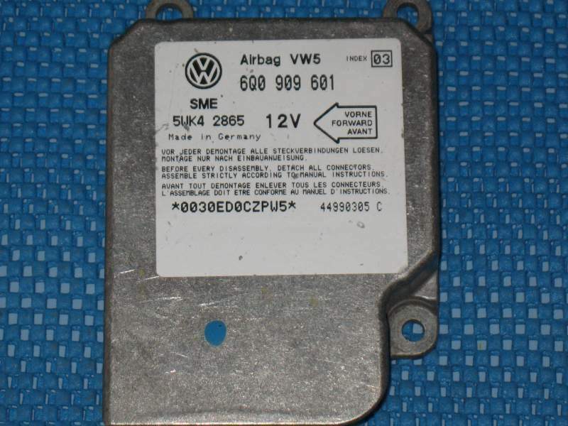Ecu airbag vw5 volkswagen lupo polo 6q0909601 sme 5wk4 2865