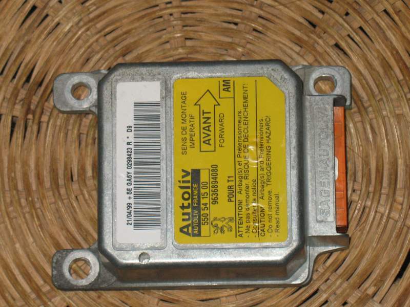 Peugeot 206 Air Bag ECU 550541500 1998-03 9636894080 AX