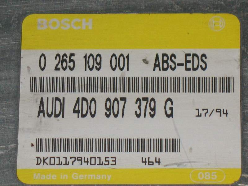 UNITÀ DI CONTROLLO ABS 0265109001 4D0907379G 1994-2001