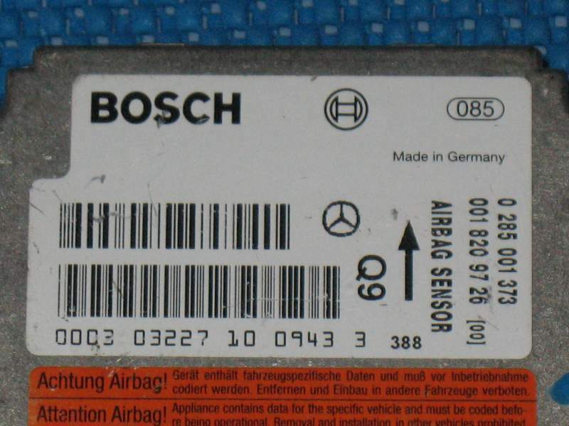 ECU AIRBAG 0285001373 MERCEDES CLK Coupé W209 2004 0018209726