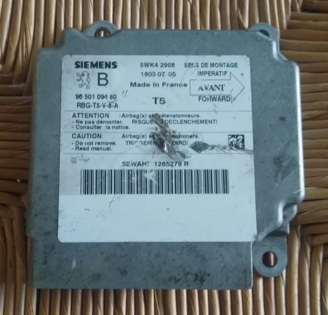 Centralina airbag peugeot 307 9650109480 WK4 2908