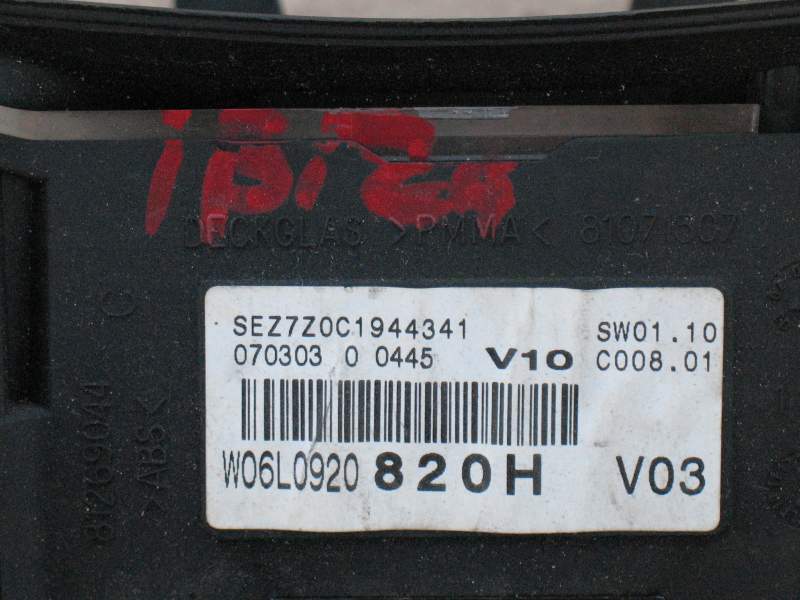 Quadro strumenti Tachimetro W06L0920 SEAT IBIZA III 6L 1.4 16V