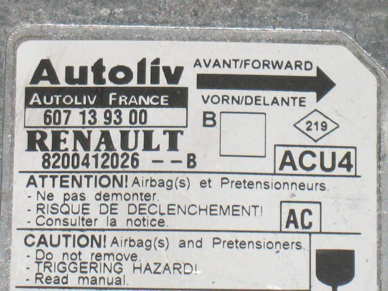 Megane Laguna Grandtour mk2 airbag 8200412026 607139300