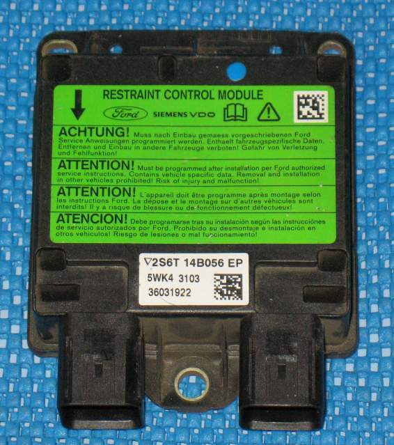 ECU Airbag 2S6T14B056EP Ford Fiesta Mk5 2002-2008 5WK4 3103