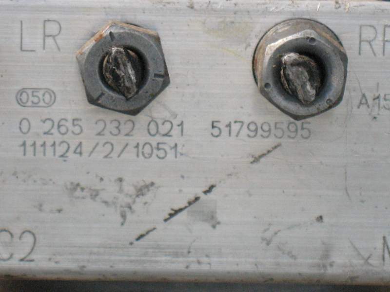 ABS FIAT PANDA BOSCH 0265232021, 51799595, 0265800673