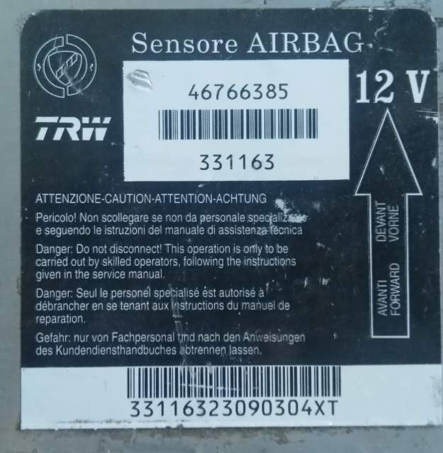 Centralina airbag fiat 46766385 331163