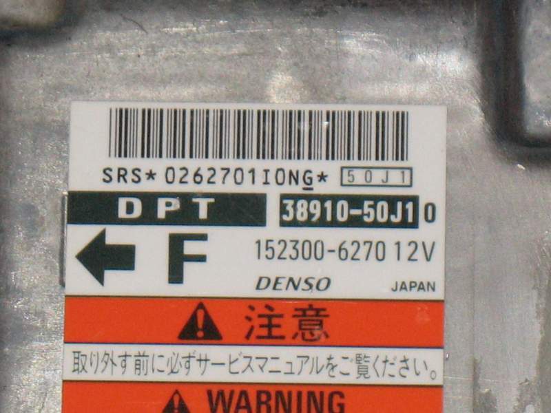 ECU airbag 38910-50J1 0 SUZUKI GRAND VITARA 2007 152300-6270