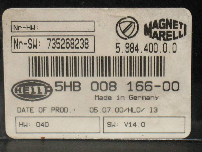 Lancia Ypsilon climatizzazione riscaldamento 5HB008166-02 5.984.400.0