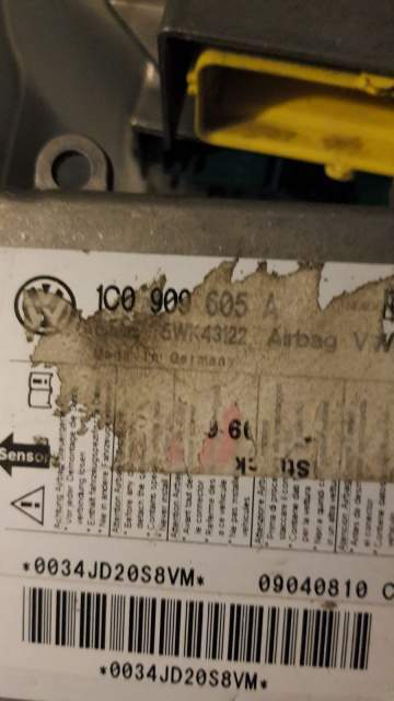 Ecu seat leon airbag siemens 5wk43122 vw golf bora 1c0909605a