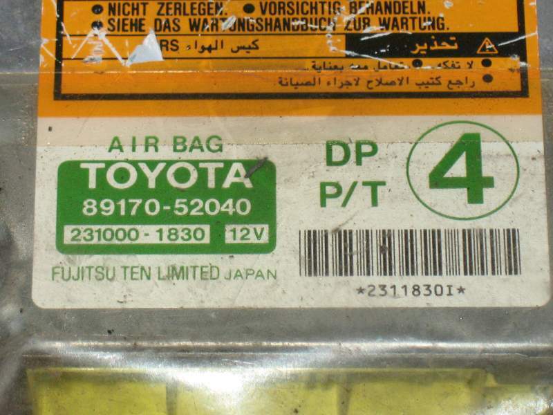 Ecu toyota yaris 8917052040 / 2310001830 centralina airbag