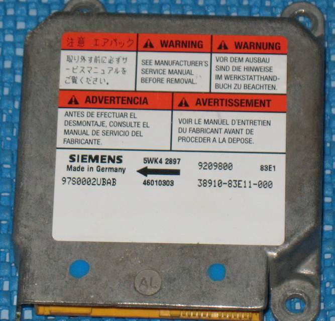 ECU airbag OPEL AGILA SIEMENS 5WK42897 3891083E11000