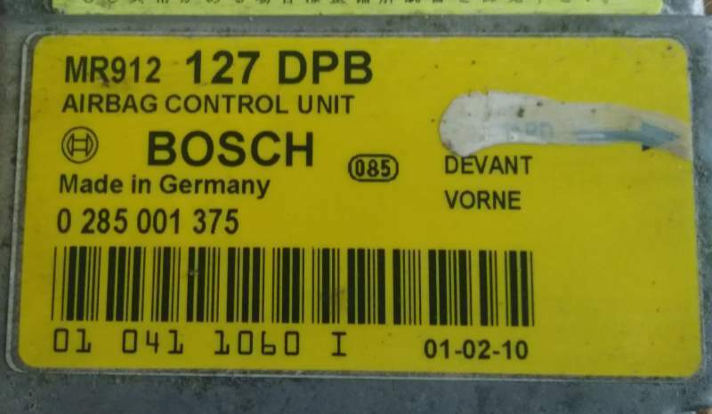 Ecu airbag mitsubishi spacestar 0285001375 NUMERO MR912 127 DPB NUMERO 010411060 01 041