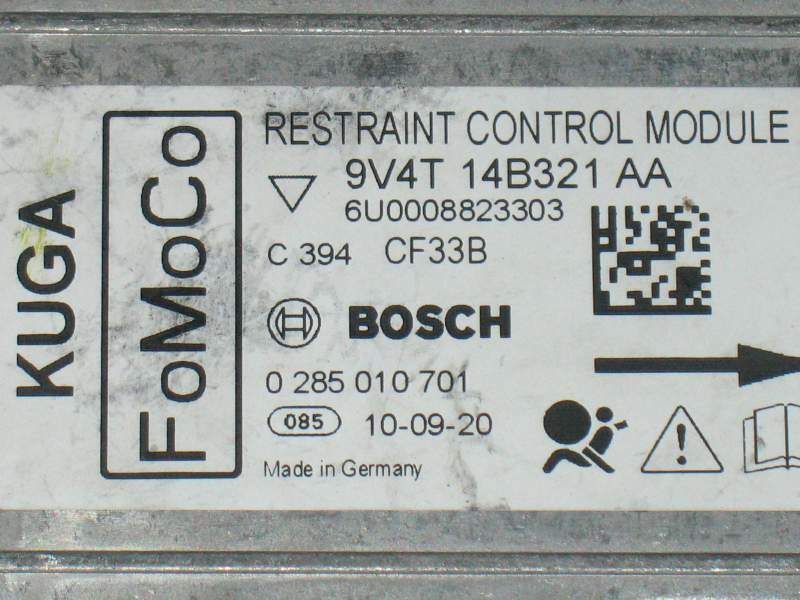 FORD KUGA AIRBAG FOMOCO 9V4T14B321AA Bosch 0285010701