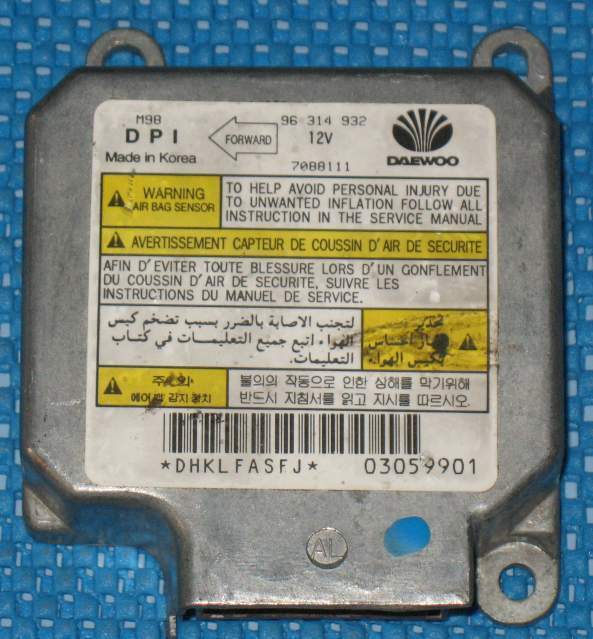 ECU AIRBAG DAEWOO MATIZ 2005 96314932 03059901