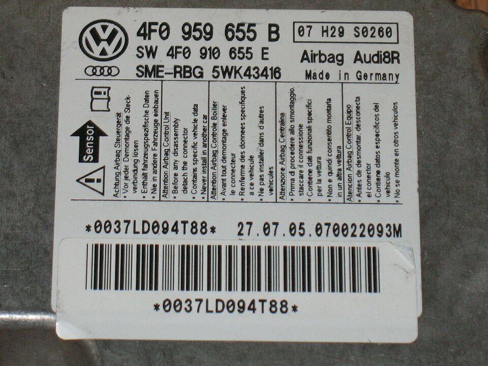 AIRBAG AUDI A6 4F0959655B 5WK43416 4F0910655E