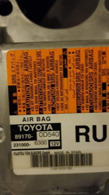 Toyota YARIS Airbag ECU Control Module 891700D540