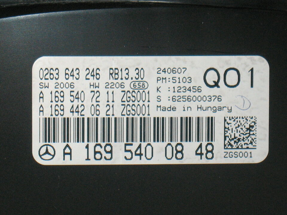 Contachilometri quadro mercedes a1695400848 0263643246 rb13.30