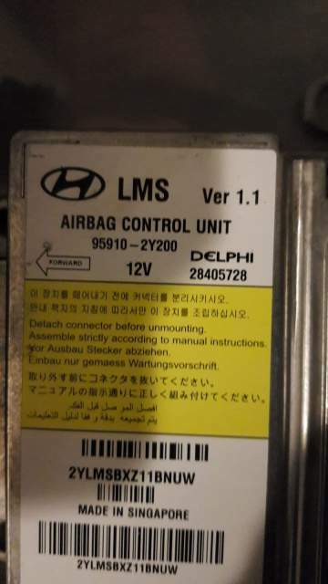 Hyundai ix35 crash airbag 95910-2y200 delphi 28405728