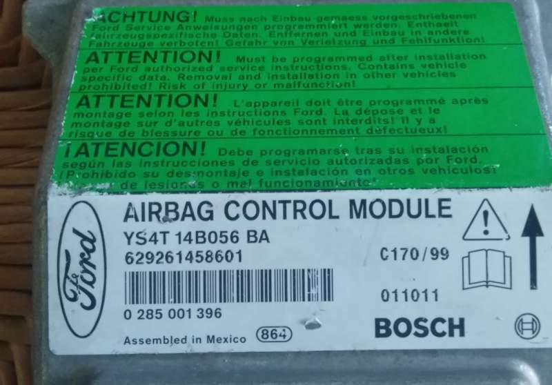 Centralina airbag ford focus ys4t14b056ba 0285001396