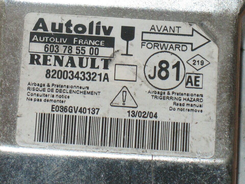 Renault Espace 4 IV Airbag ecu 8200343321 A 2002/11-2015