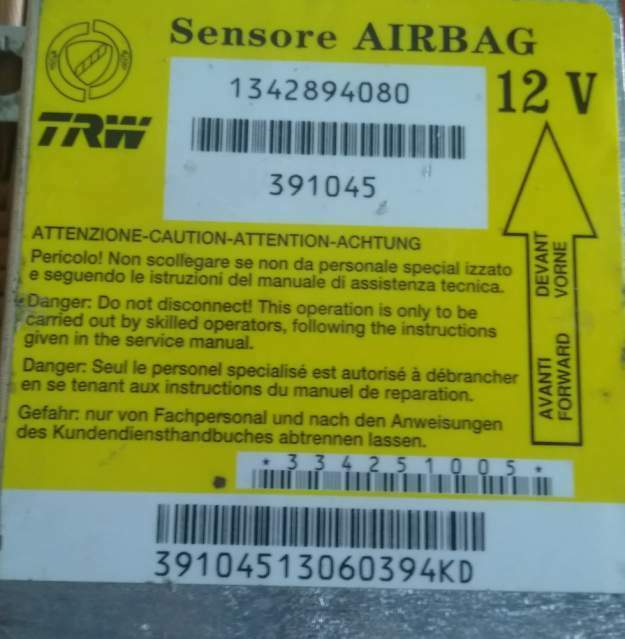 Centralina airbag fiat ducato BOXER TRW 1342894080 391045