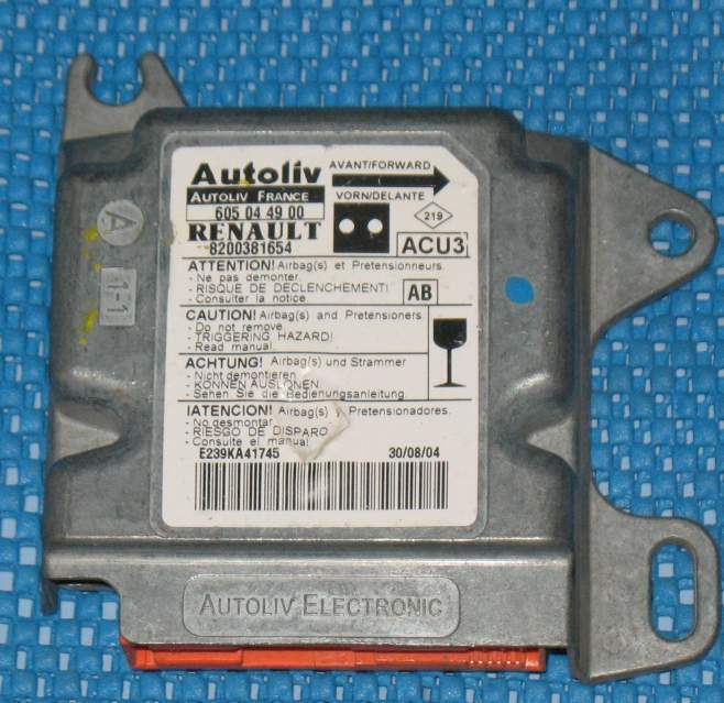 RENAULT KANGOO Airbag ECU 8200381654 605044900 ACU3