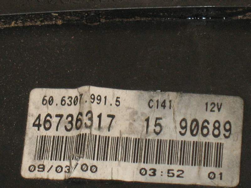 FIAT Punto 188 tachimetro strumento combinato 46736317