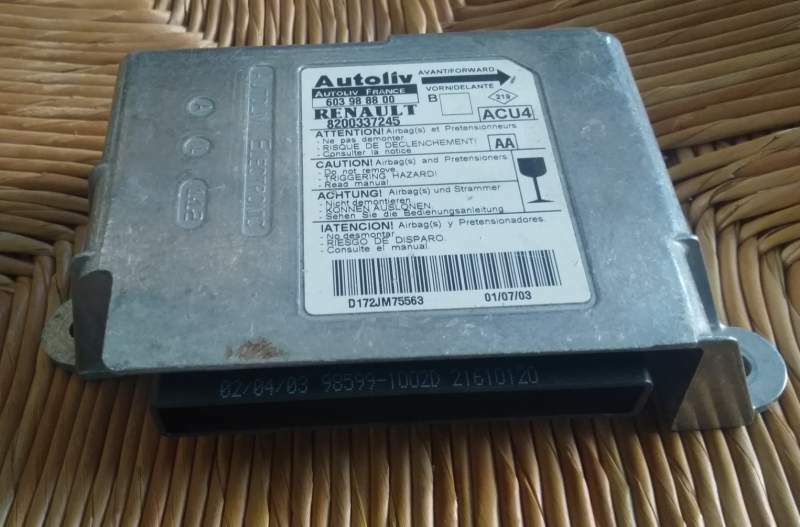 Renault megane centralina airbag 8200337245 603988800