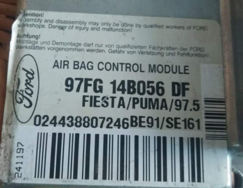 Ford fiesta airbag control 97fg14b056df puma 97.5