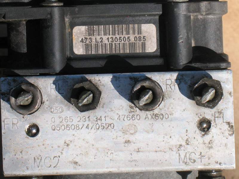 ABS NISSAN MICRA BOSCH 0265231341,AX600, 47660AX600, 0265800319