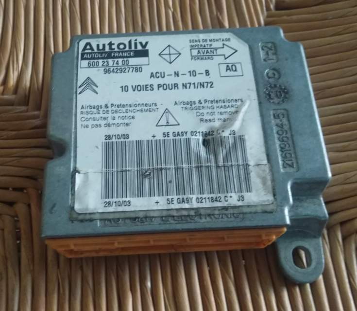 Centralina airbag citroen xsara 9642927780 600237400