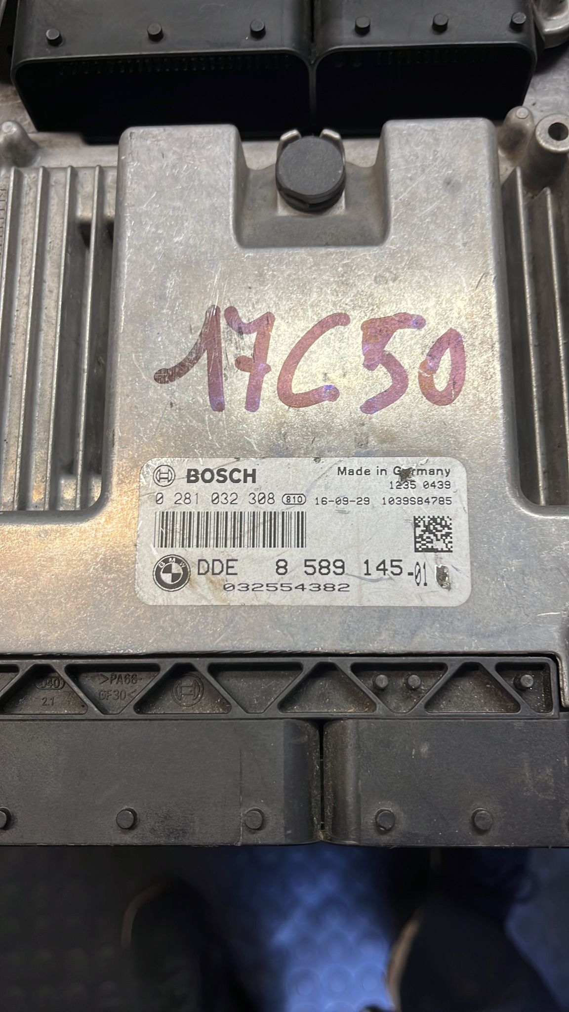 BMW SERIE 1 F20 21 F30 F31 2.0D 0281032308 DDE 8589145 EDC 17C50-6.58