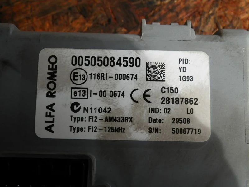 Body Computer Alfa Romeo Mito 00505084590 28151325 505084590