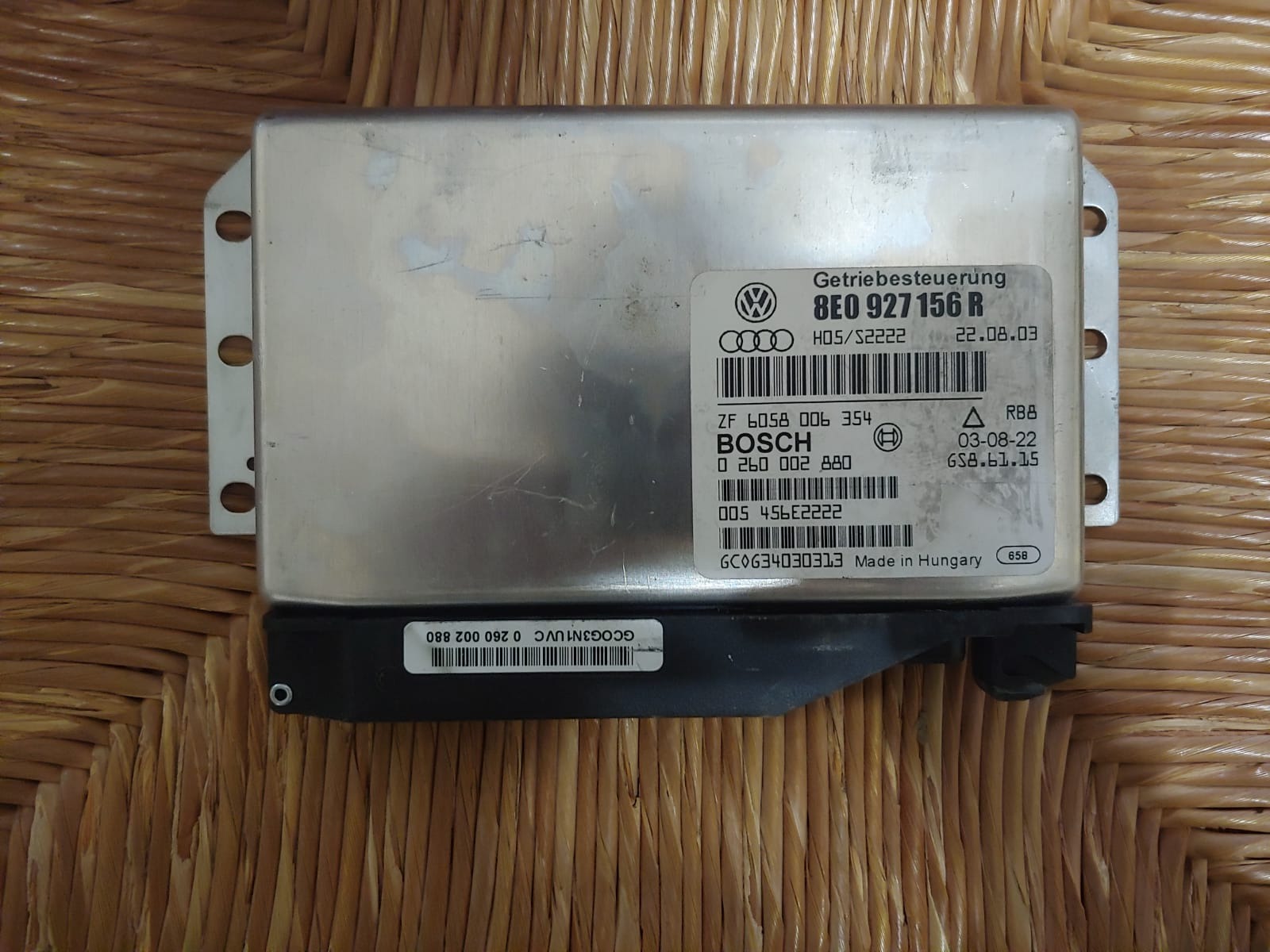 Centralina Controllo Cambio Automatico BOSCH 0260002880 AUDI A4 8E 2.5 TDI 8E0927156R 2000 2004