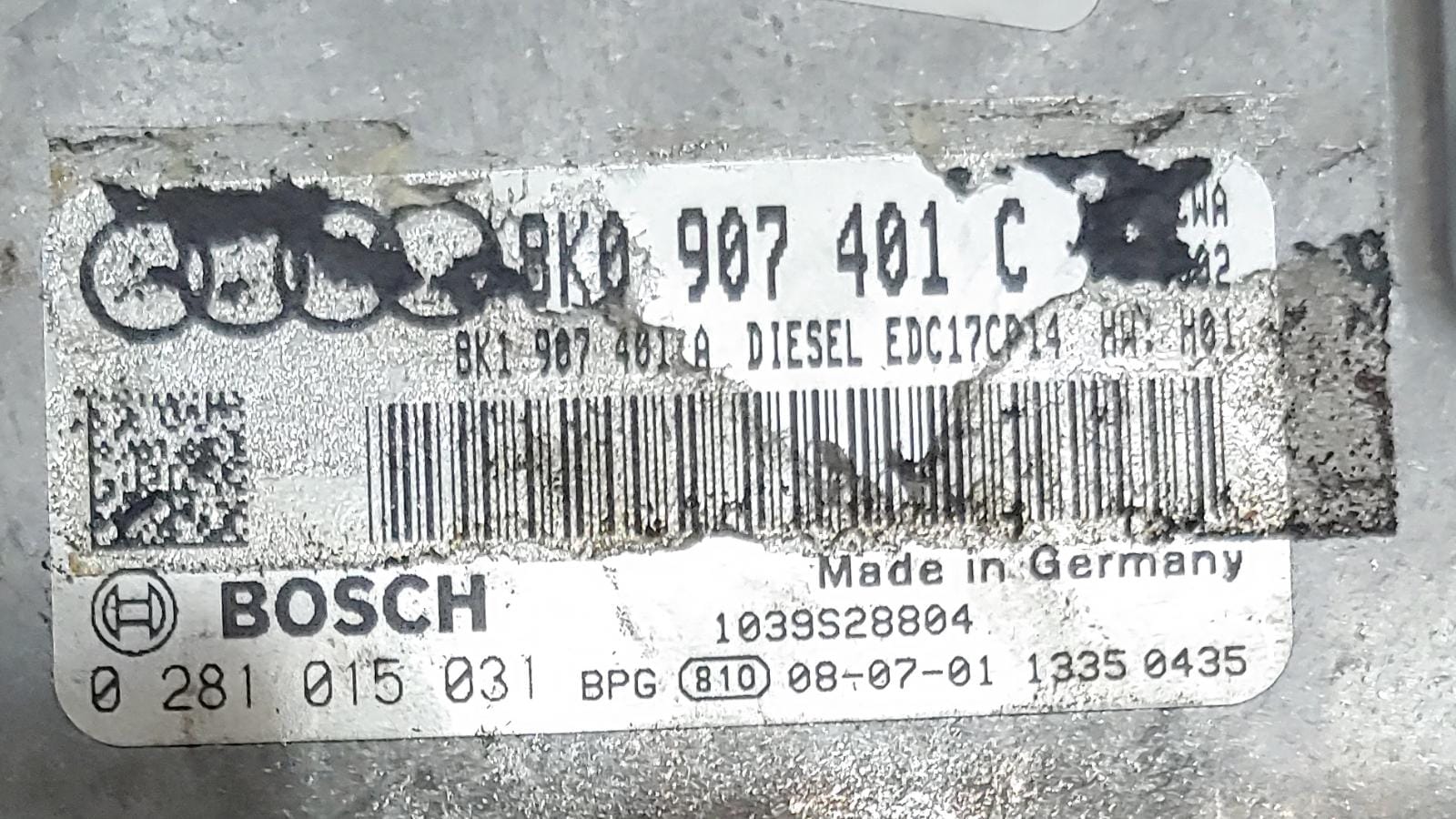 AUDI 8K0907401C Bosch 0281015031