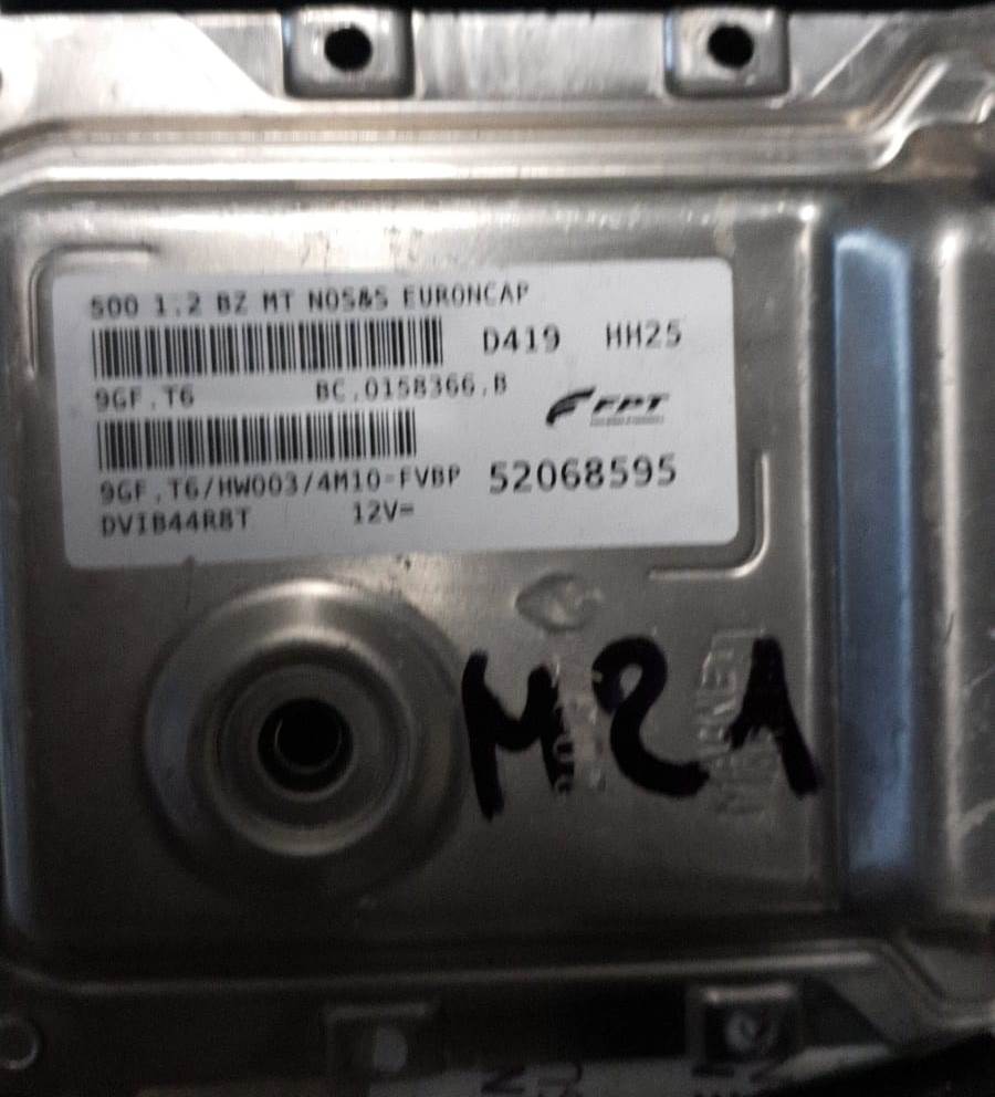 ECU FIAT 500 1.2 BENZINA FPT 52068595 HW003 9GF.T6 4M10FVBP